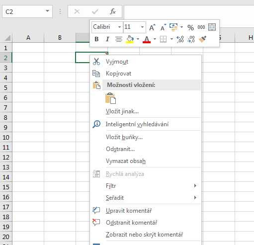 Práce s komentáři v Microsoft Excel
