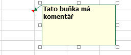 Práce s komentáři v Microsoft Excel