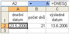 Výpočty s datumy v Microsoft Excel