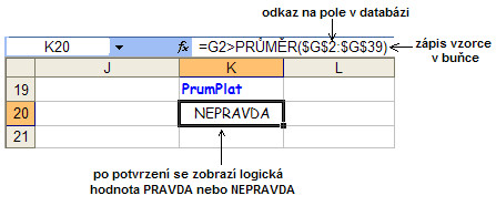 Oblast kritérií v Microsoft Excel