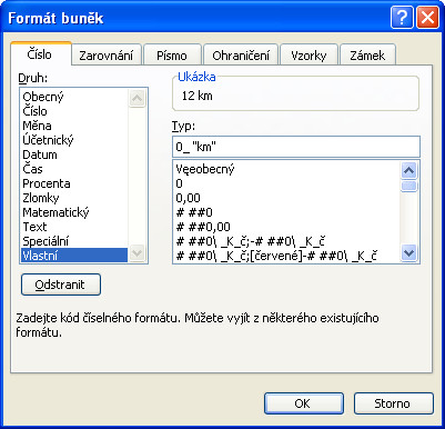 Vlastní formát dat v MS Excel