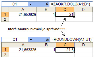 Problematika zaokrouhlování čísel v Microsoft Excel