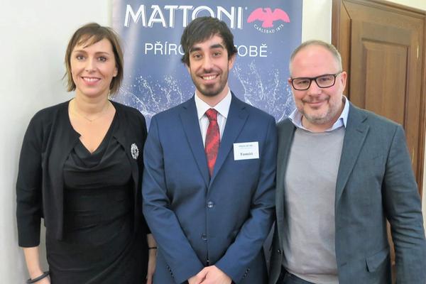 Europoslankyně Dlabajová, student Tomáš Vik a CEO KMV Pasquale