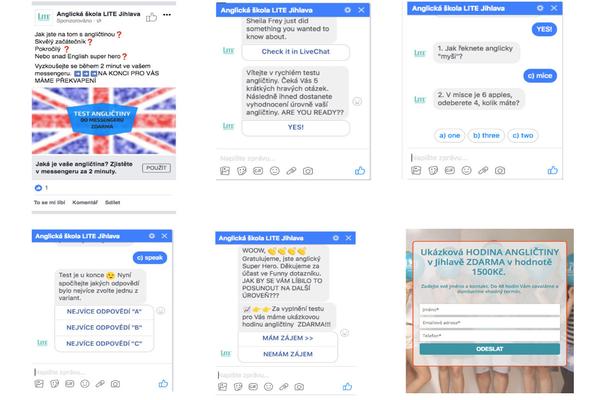 Chatbot jazykové školy LITE Jihlava. Zdroj: Josef Kadlec, Recruitment Academy