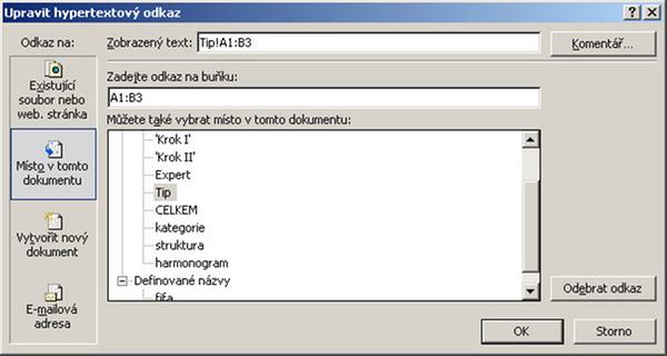 Hypertextové odkazy v MS Excel - JUBELA, s.r.o.