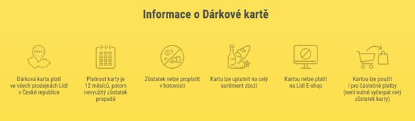 Informace o Dárkové kartě 